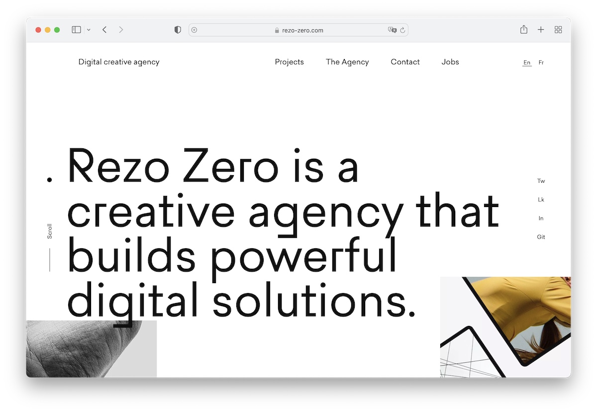 Портфолио веб-дизайнеров из Rezo Zero.
